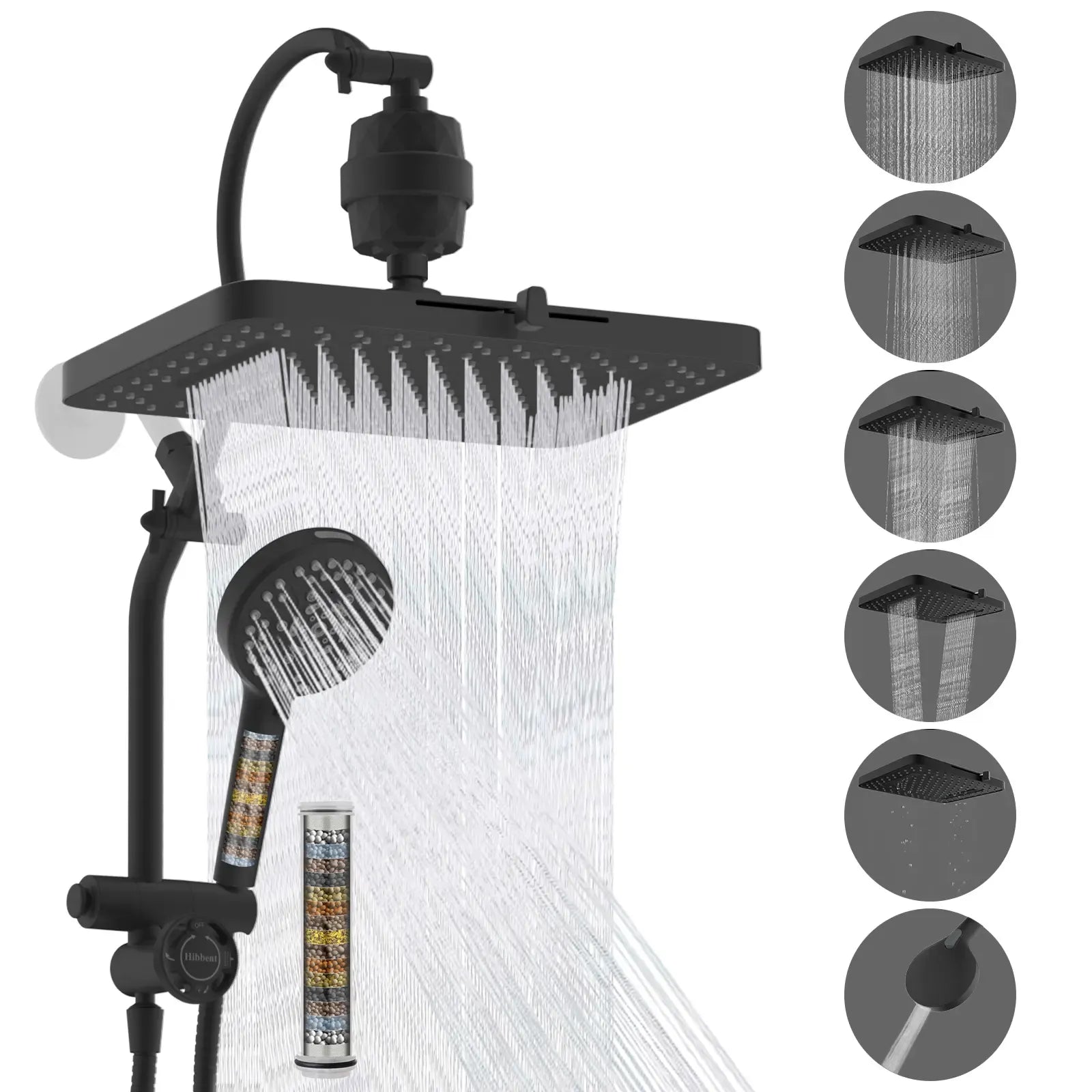🚿 13" Luxury Rainfall Shower Head System – Multi-Spray Handheld Shower Combo with Adjustable Extension Arm