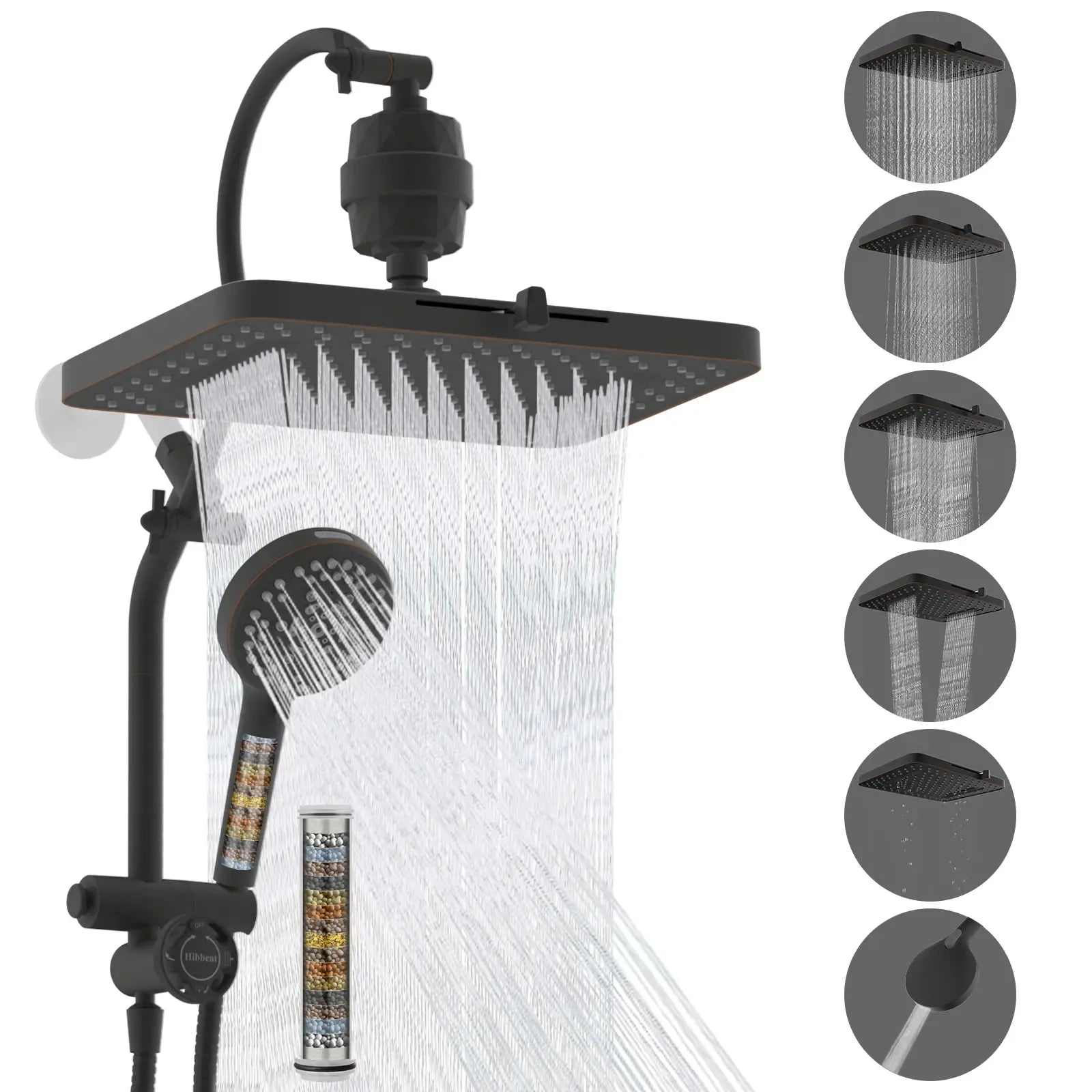 🚿 13" Luxury Rainfall Shower Head System – Multi-Spray Handheld Shower Combo with Adjustable Extension Arm