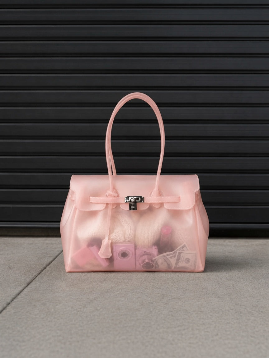⭐ JellyGlow™ Waterproof Tote Bag – Stylish Transparent Beach & Everyday Carry Bag