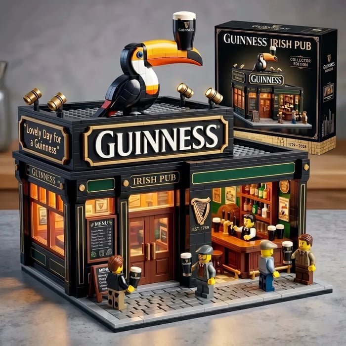 🍻 Classic Irish Pub Mini Building Blocks Kit – Build Your Dream Pub