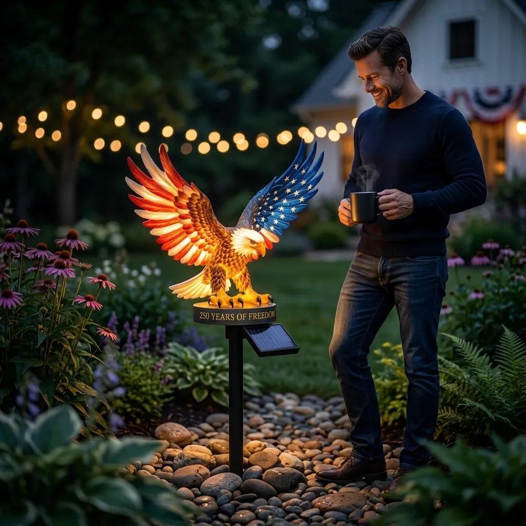 🦅 Solar Eagle Garden Light – A Powerful Symbol of Freedom & Pride | 49% OFF Today