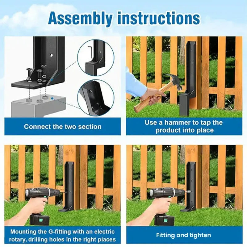 Heavy Duty Fence Post Repair Kit – Strong Support Solution for Damaged Fence Posts