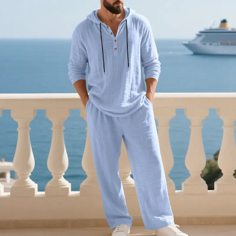 💥Men's Hooded Casual Loose Top & Pants 2-Piece Set
