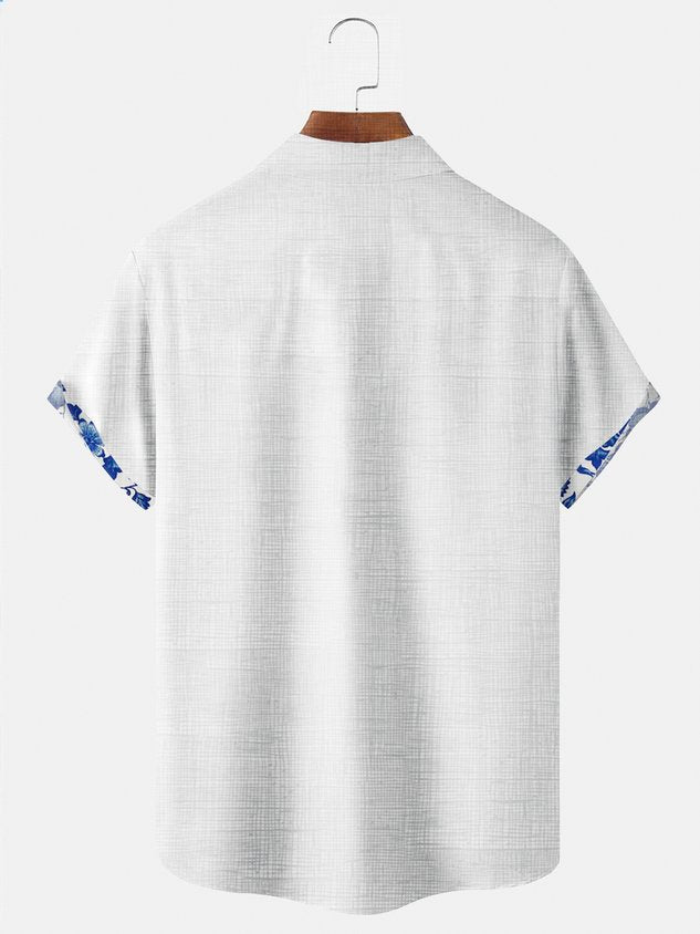 Cotton Linen  Nature Fiber Casual Shirts Natural Breathable Summer Lightweight Hawaiian Shirts